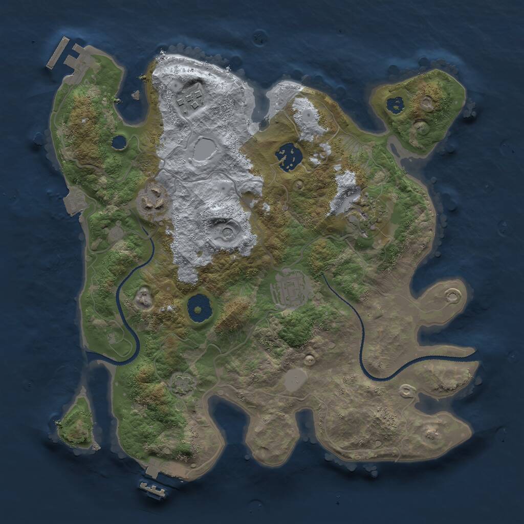Rust Map: Procedural Map, Size: 3000, Seed: 109937005, 10 Monuments