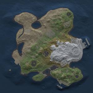 Thumbnail Rust Map: Procedural Map, Size: 2500, Seed: 632341, 11 Monuments