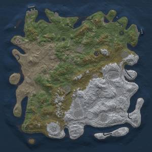 Thumbnail Rust Map: Procedural Map, Size: 4600, Seed: 4072024, 19 Monuments