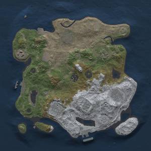 Thumbnail Rust Map: Procedural Map, Size: 3000, Seed: 234598, 16 Monuments