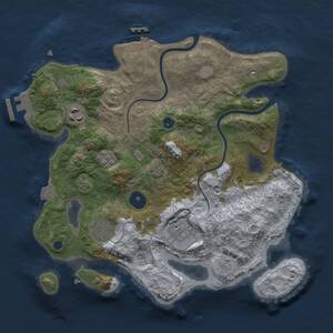 Thumbnail Rust Map: Procedural Map, Size: 3000, Seed: 234598, 10 Monuments