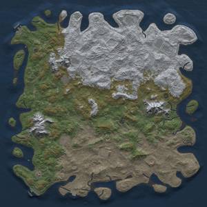 Thumbnail Rust Map: Procedural Map, Size: 6000, Seed: 1939406070, 19 Monuments