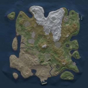 Thumbnail Rust Map: Procedural Map, Size: 3500, Seed: 1374301958, 17 Monuments