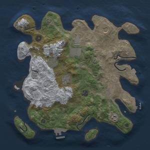 Thumbnail Rust Map: Procedural Map, Size: 3500, Seed: 1724777264, 16 Monuments