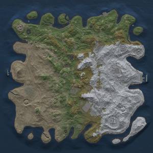 Thumbnail Rust Map: Procedural Map, Size: 4500, Seed: 1561099238, 19 Monuments