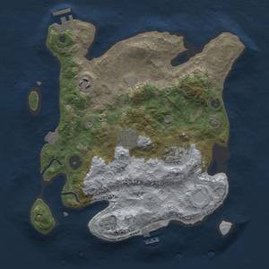 Thumbnail Rust Map: Procedural Map, Size: 3000, Seed: 3267589, 12 Monuments