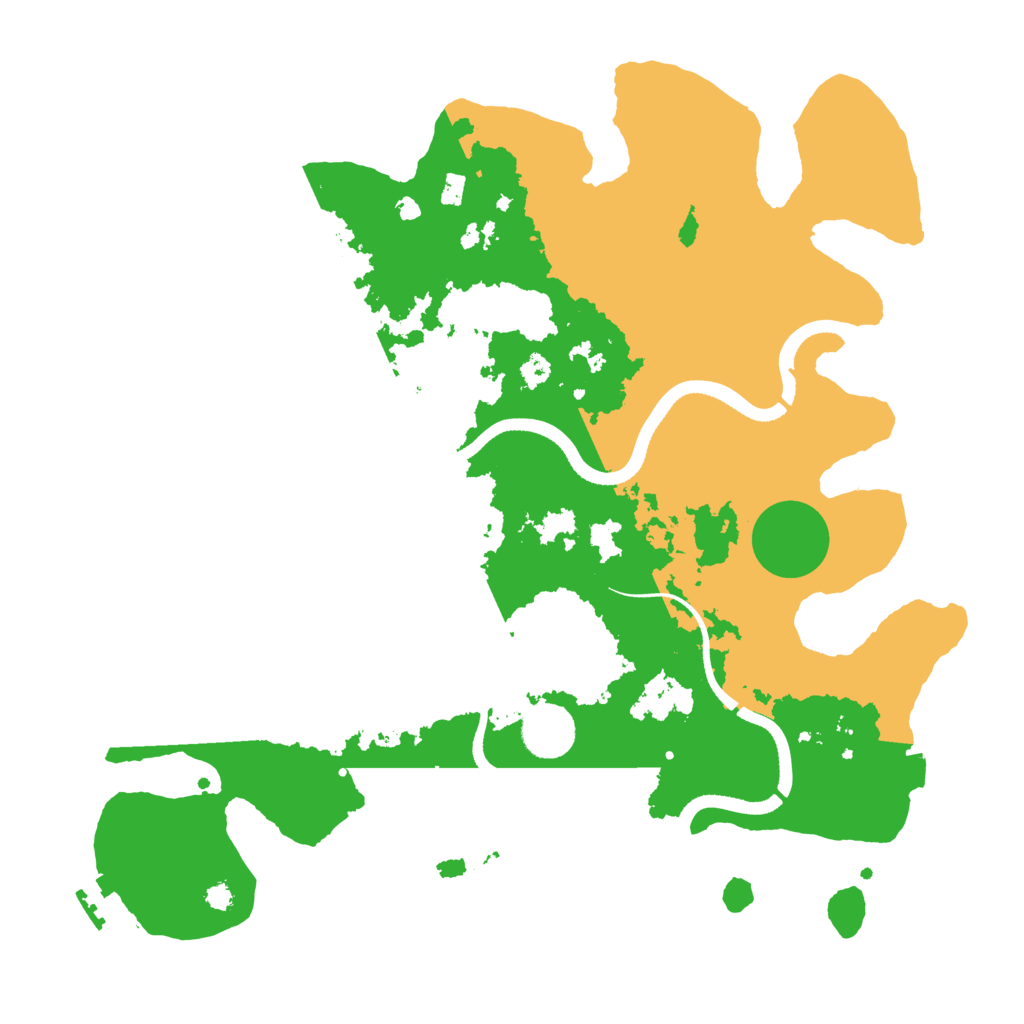 Biome Rust Map: Procedural Map, Size: 3500, Seed: 1999796606