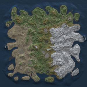 Thumbnail Rust Map: Procedural Map, Size: 4500, Seed: 348367826, 19 Monuments