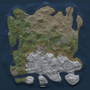 Thumbnail Rust Map: Procedural Map, Size: 3750, Seed: 726029958, 17 Monuments