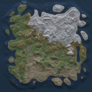 Thumbnail Rust Map: Procedural Map, Size: 4500, Seed: 542241470, 19 Monuments