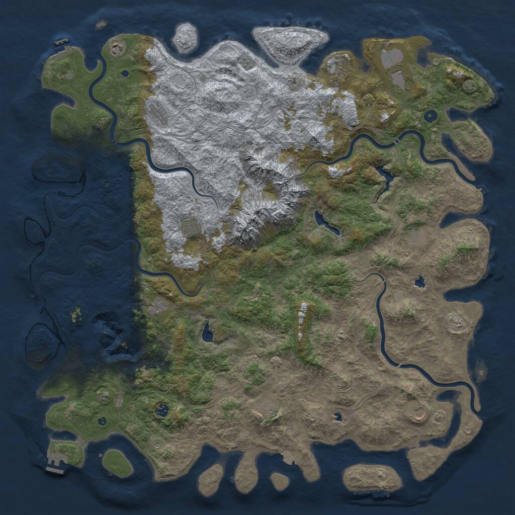 Rust Map: Procedural Map, Size: 5999, Seed: 793197, 17 Monuments