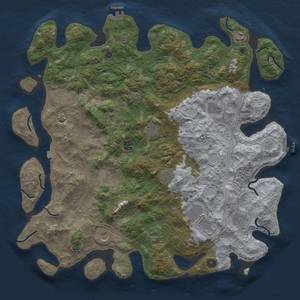 Thumbnail Rust Map: Procedural Map, Size: 4750, Seed: 871912637, 19 Monuments