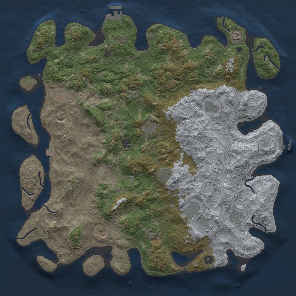 Rust Map: Procedural Map, Size: 4750, Seed: 871912637, 19 Monuments