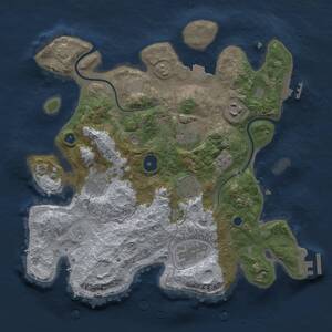 Thumbnail Rust Map: Procedural Map, Size: 3200, Seed: 238265580, 12 Monuments
