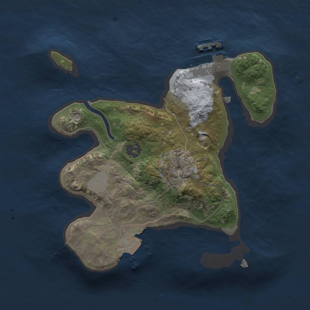 Rust Map: Procedural Map, Size: 2000, Seed: 8394563, 4 Monuments