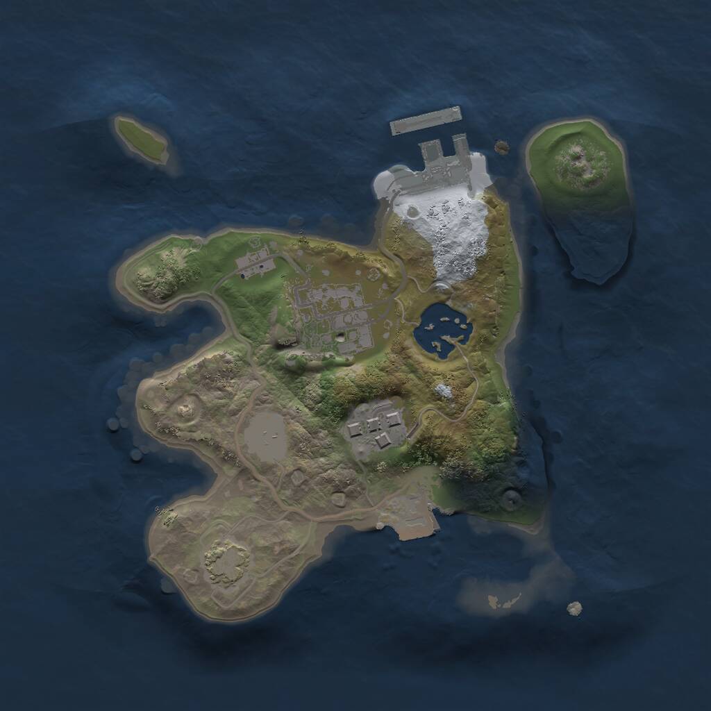 Rust Map: Procedural Map, Size: 2000, Seed: 8394563, 6 Monuments