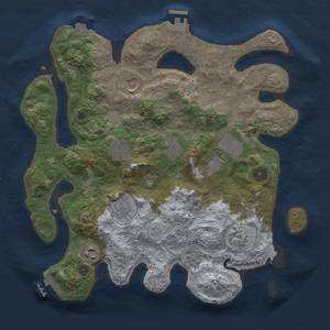 Thumbnail Rust Map: Procedural Map, Size: 3500, Seed: 120315315, 16 Monuments