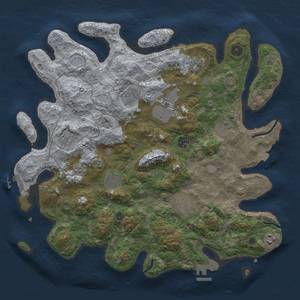 Thumbnail Rust Map: Procedural Map, Size: 4000, Seed: 464564, 18 Monuments