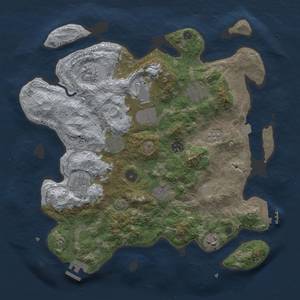 Thumbnail Rust Map: Procedural Map, Size: 3750, Seed: 514694555, 17 Monuments