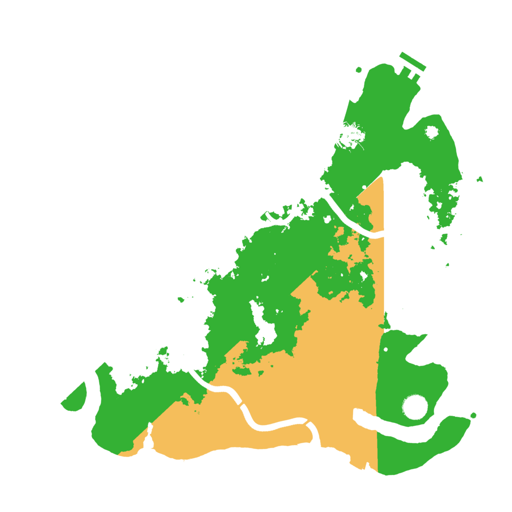 Biome Rust Map: Procedural Map, Size: 3600, Seed: 535489849