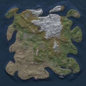 Thumbnail Rust Map: Procedural Map, Size: 4096, Seed: 22118170, 19 Monuments