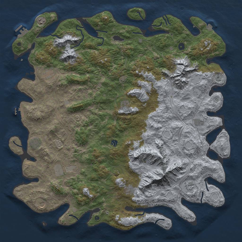 Rust Map: Procedural Map, Size: 5500, Seed: 10943158, 19 Monuments
