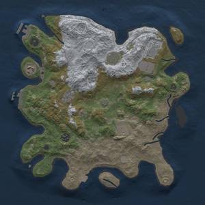 Thumbnail Rust Map: Procedural Map, Size: 3500, Seed: 856761876, 15 Monuments