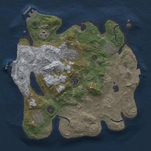 Thumbnail Rust Map: Procedural Map, Size: 3000, Seed: 89375, 14 Monuments