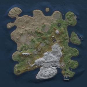 Thumbnail Rust Map: Procedural Map, Size: 3500, Seed: 147121116, 17 Monuments