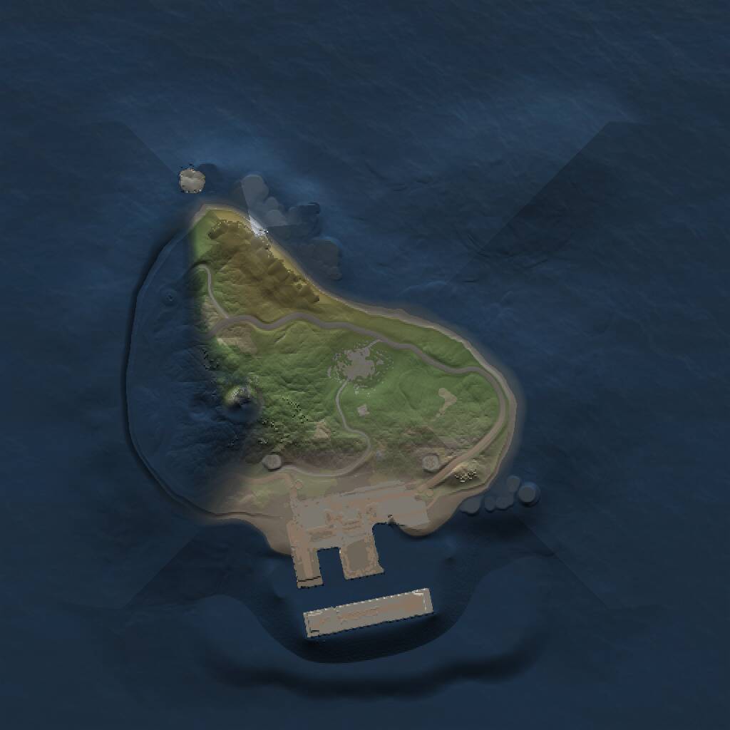 Rust Map: Procedural Map, Size: 1150, Seed: 1622496911, 2 Monuments