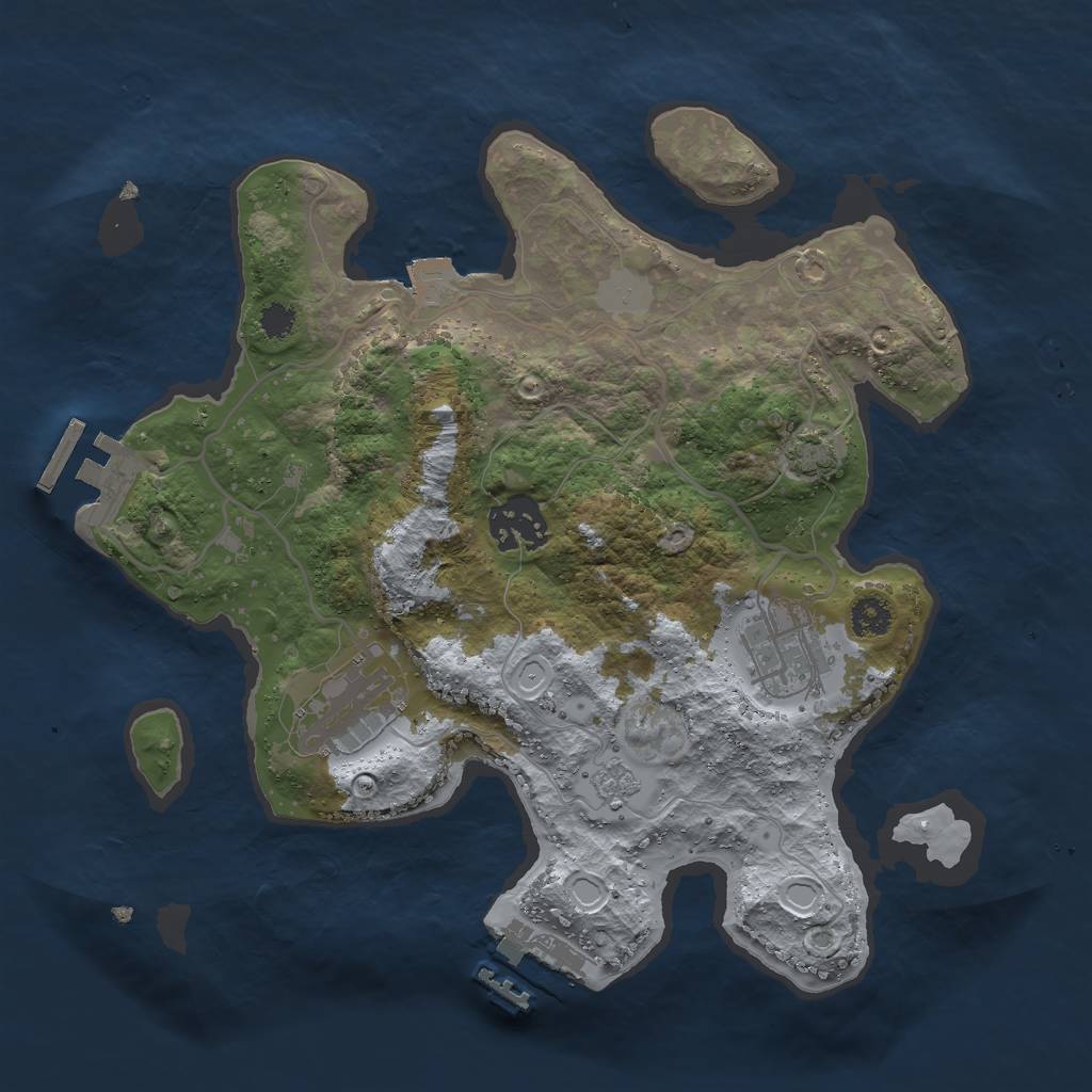Rust Map: Procedural Map, Size: 2800, Seed: 67890, 10 Monuments