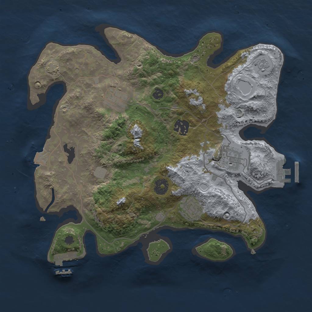 Rust Map: Procedural Map, Size: 3000, Seed: 2026621946, 11 Monuments