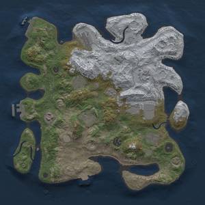 Thumbnail Rust Map: Procedural Map, Size: 3500, Seed: 463786221, 17 Monuments