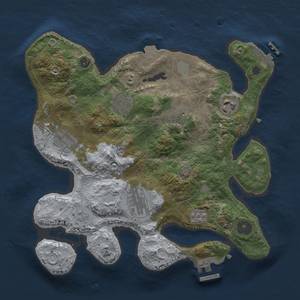 Thumbnail Rust Map: Procedural Map, Size: 3000, Seed: 1304421235, 14 Monuments