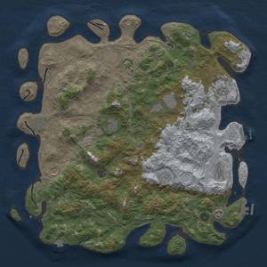 Thumbnail Rust Map: Procedural Map, Size: 4750, Seed: 512, 19 Monuments