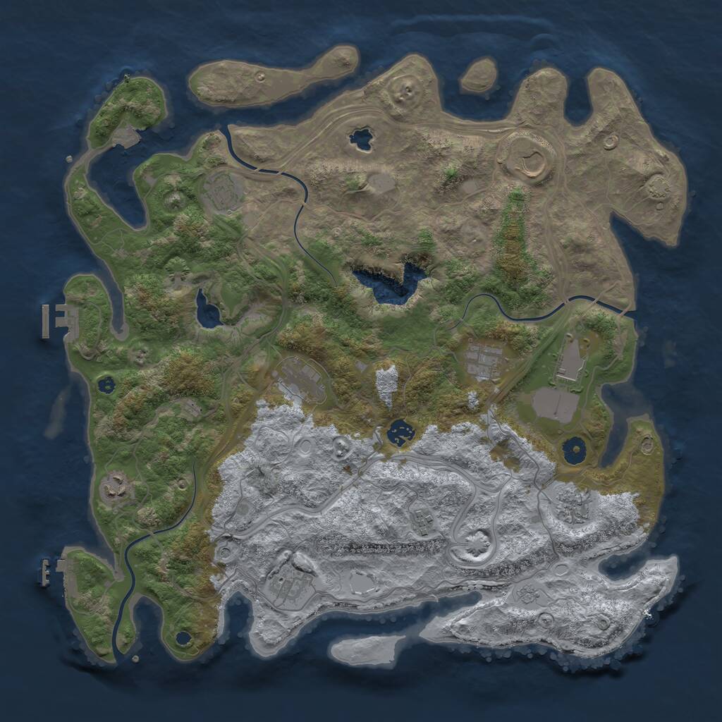 Rust Map: Procedural Map, Size: 4250, Seed: 34253, 16 Monuments
