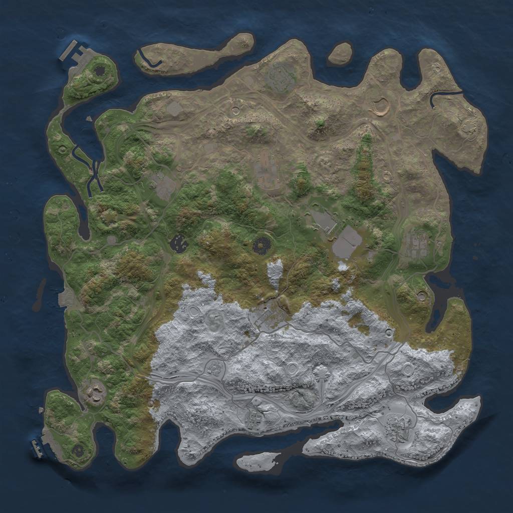 Rust Map: Procedural Map, Size: 4250, Seed: 34253, 19 Monuments