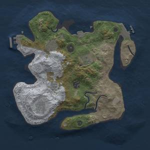 Thumbnail Rust Map: Procedural Map, Size: 3000, Seed: 1350683889, 13 Monuments