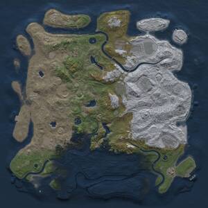 Thumbnail Rust Map: Procedural Map, Size: 4500, Seed: 342225747, 17 Monuments