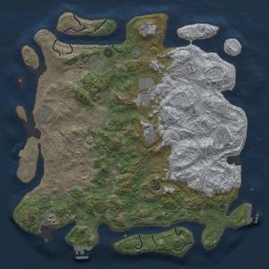 Thumbnail Rust Map: Procedural Map, Size: 4500, Seed: 342225747, 19 Monuments