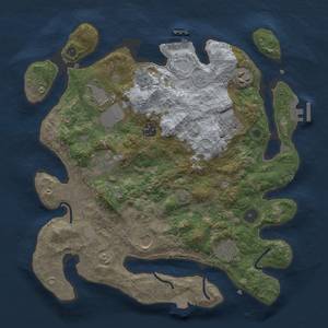 Thumbnail Rust Map: Procedural Map, Size: 3500, Seed: 958165317, 16 Monuments