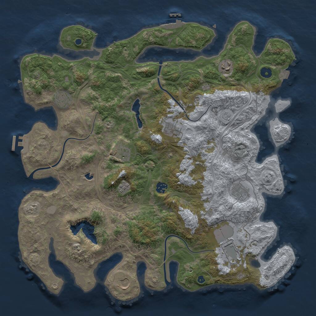 Rust Map: Procedural Map, Size: 4250, Seed: 49176299, 15 Monuments