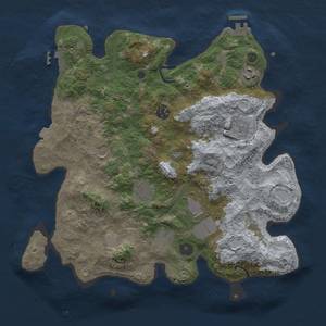 Thumbnail Rust Map: Procedural Map, Size: 3600, Seed: 10907, 15 Monuments