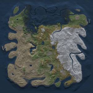 Thumbnail Rust Map: Procedural Map, Size: 4500, Seed: 321079796, 17 Monuments