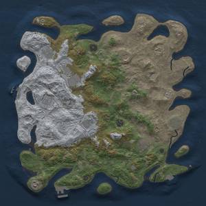 Thumbnail Rust Map: Procedural Map, Size: 4200, Seed: 97531, 19 Monuments