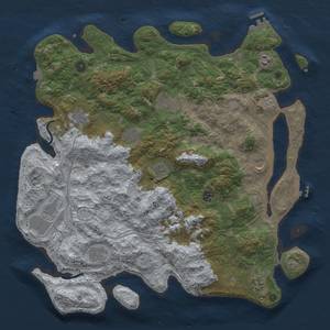 Thumbnail Rust Map: Procedural Map, Size: 4500, Seed: 1967934, 19 Monuments