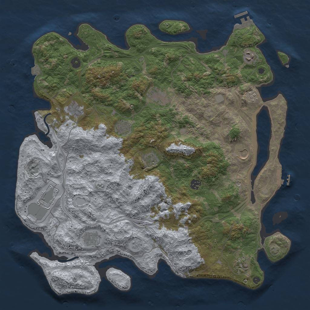 Rust Map: Procedural Map, Size: 4500, Seed: 1967934, 19 Monuments