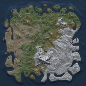 Thumbnail Rust Map: Procedural Map, Size: 5000, Seed: 657438, 19 Monuments