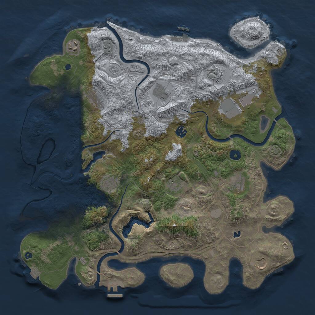 Rust Map: Procedural Map, Size: 4250, Seed: 31791, 17 Monuments