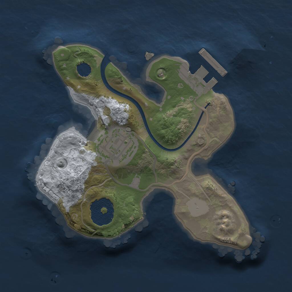 Rust Map: Procedural Map, Size: 1700, Seed: 1864043753, 3 Monuments